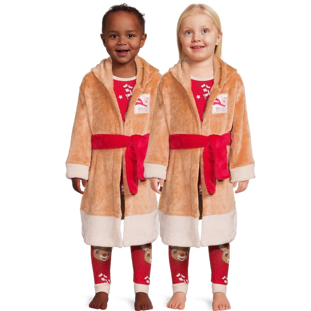 Rudolph the Red Nosed Reindeer Toddler Pajamas and Robe Set, 3-Piece, Size 4T